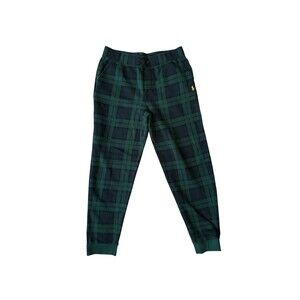 Polo Ralph Lauren Tartan Plaid Black Watch Fleece Sweatpants Boys Sz XL 18-20